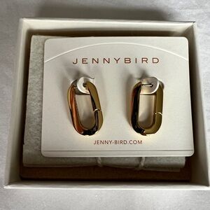 Jenny Bird U-Link Gold Earrings Brand New